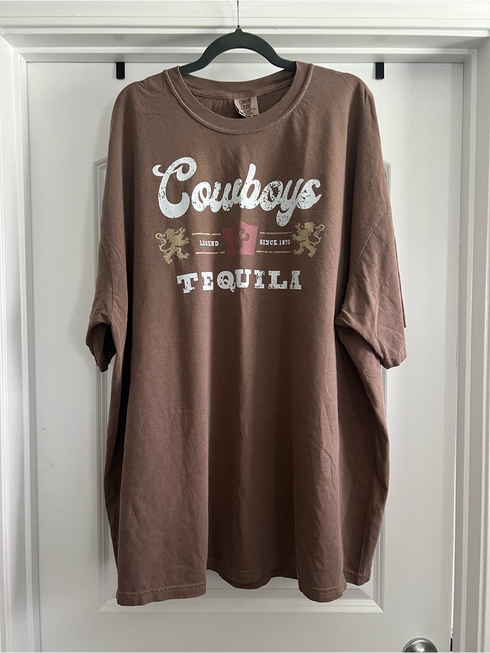 Comfort Colors Brown Cowboys Tequila Graphic Tee